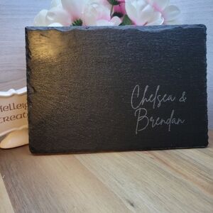 Personalized slate cheese board